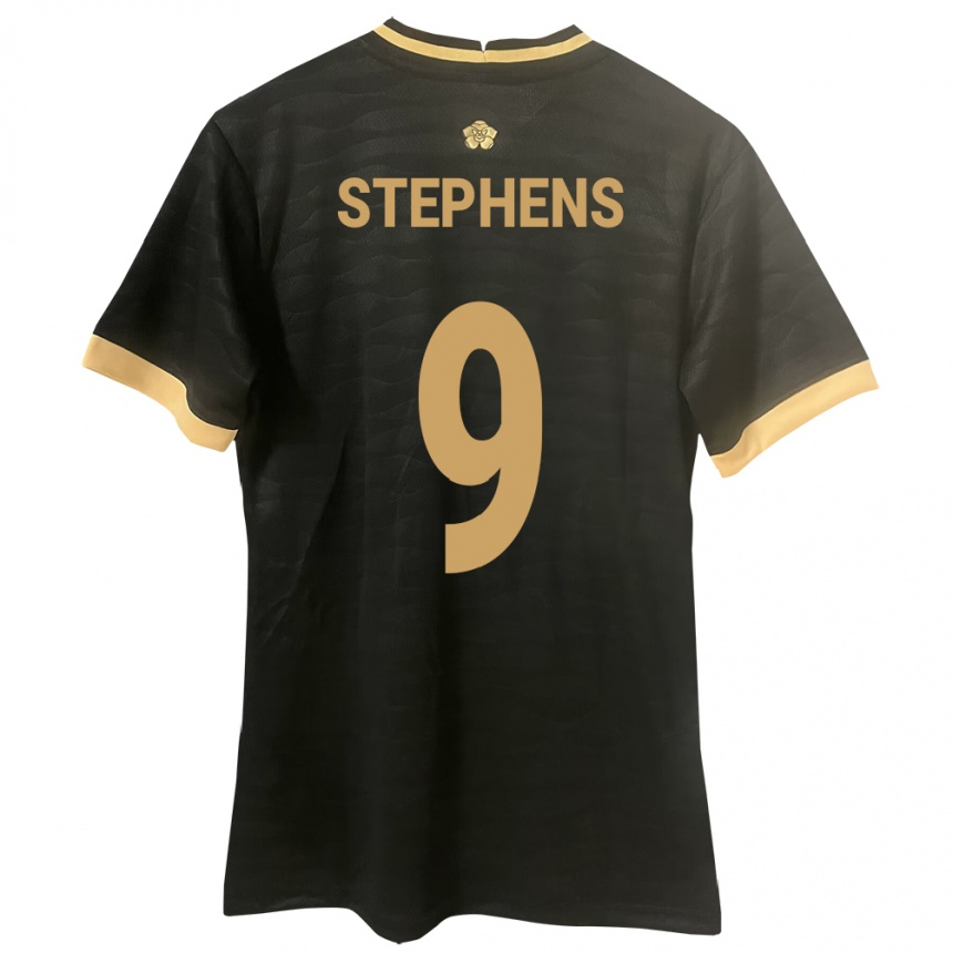 Niño Fútbol Camiseta Panamá Alfredo Stephens #9 Negro 2ª Equipación 24-26 México