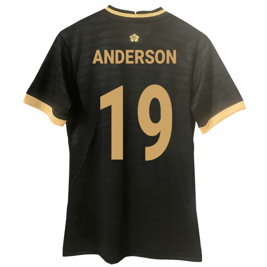 Niño Fútbol Camiseta Panamá Iván Anderson #19 Negro 2ª Equipación 24-26 México