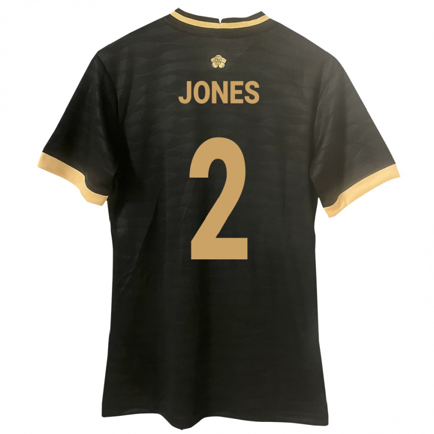 Niño Fútbol Camiseta Panamá Joseph Jones #2 Negro 2ª Equipación 24-26 México