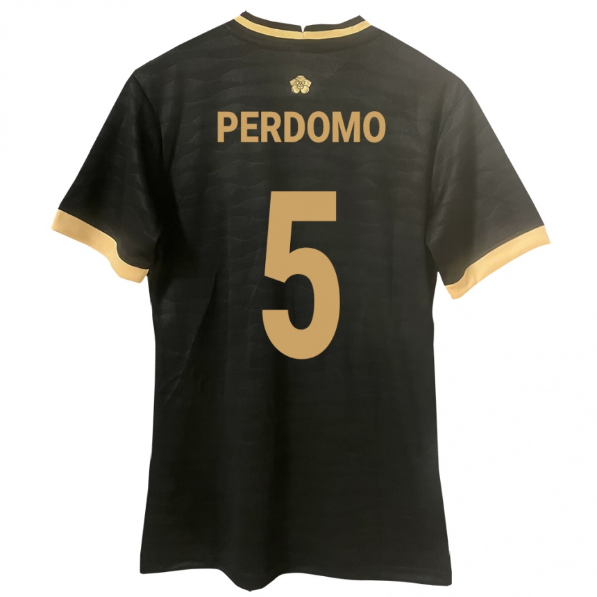 Niño Fútbol Camiseta Panamá Reyniel Perdomo #5 Negro 2ª Equipación 24-26 México