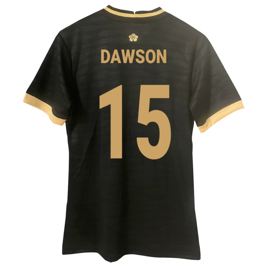 Niño Fútbol Camiseta Panamá Didier Dawson #15 Negro 2ª Equipación 24-26 México