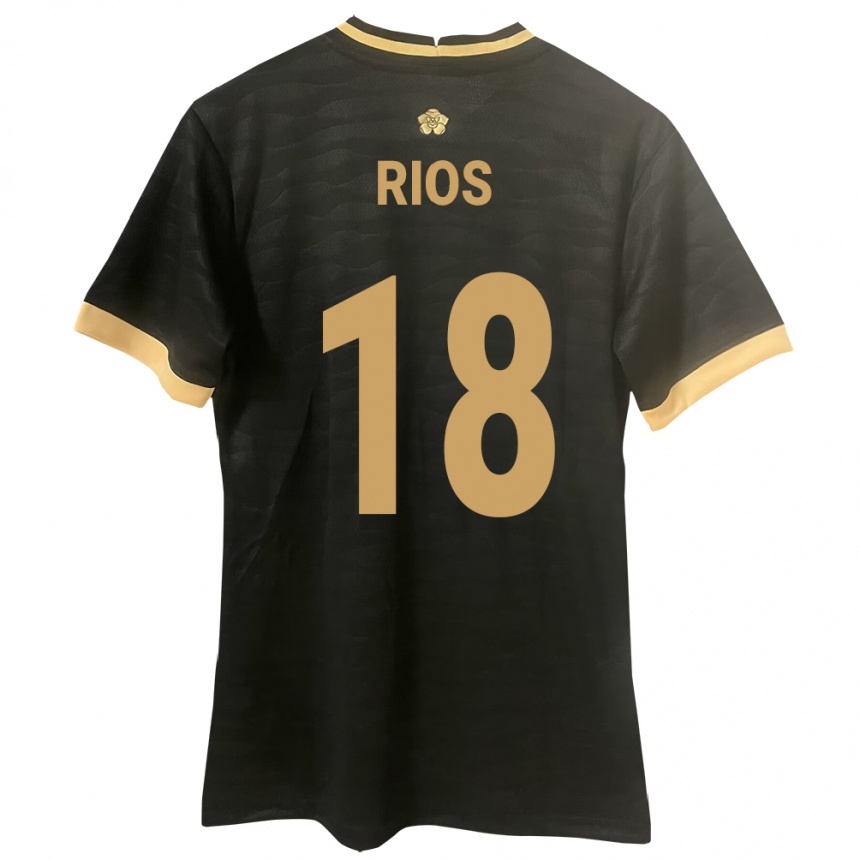 Niño Fútbol Camiseta Panamá Héctor Ríos #18 Negro 2ª Equipación 24-26 México