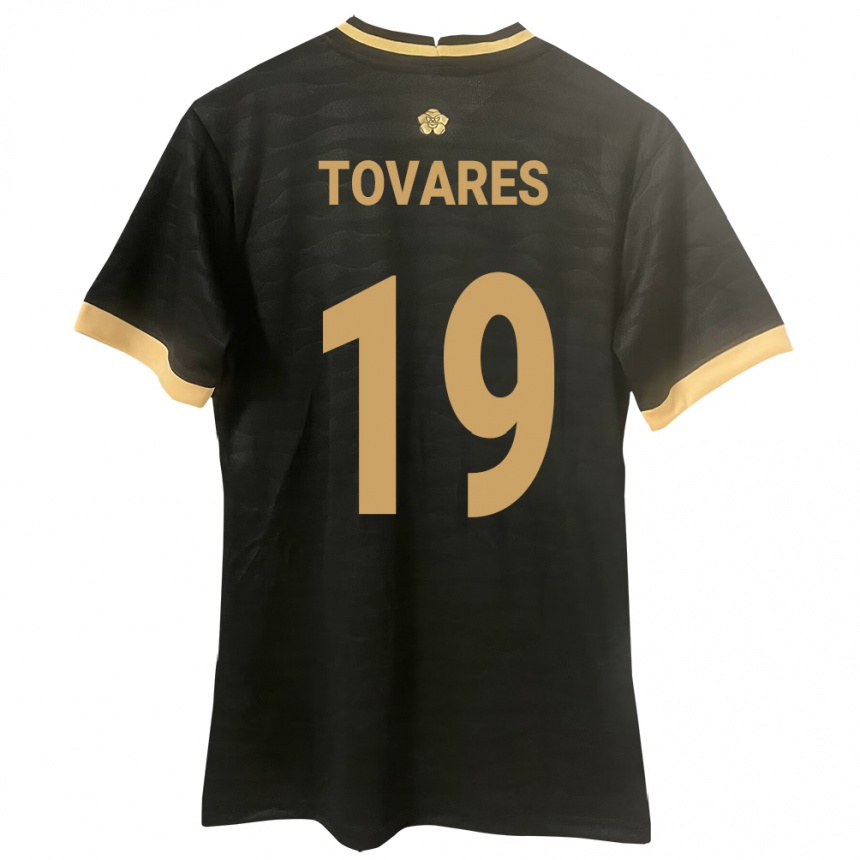 Niño Fútbol Camiseta Panamá Kahir Tovares #19 Negro 2ª Equipación 24-26 México