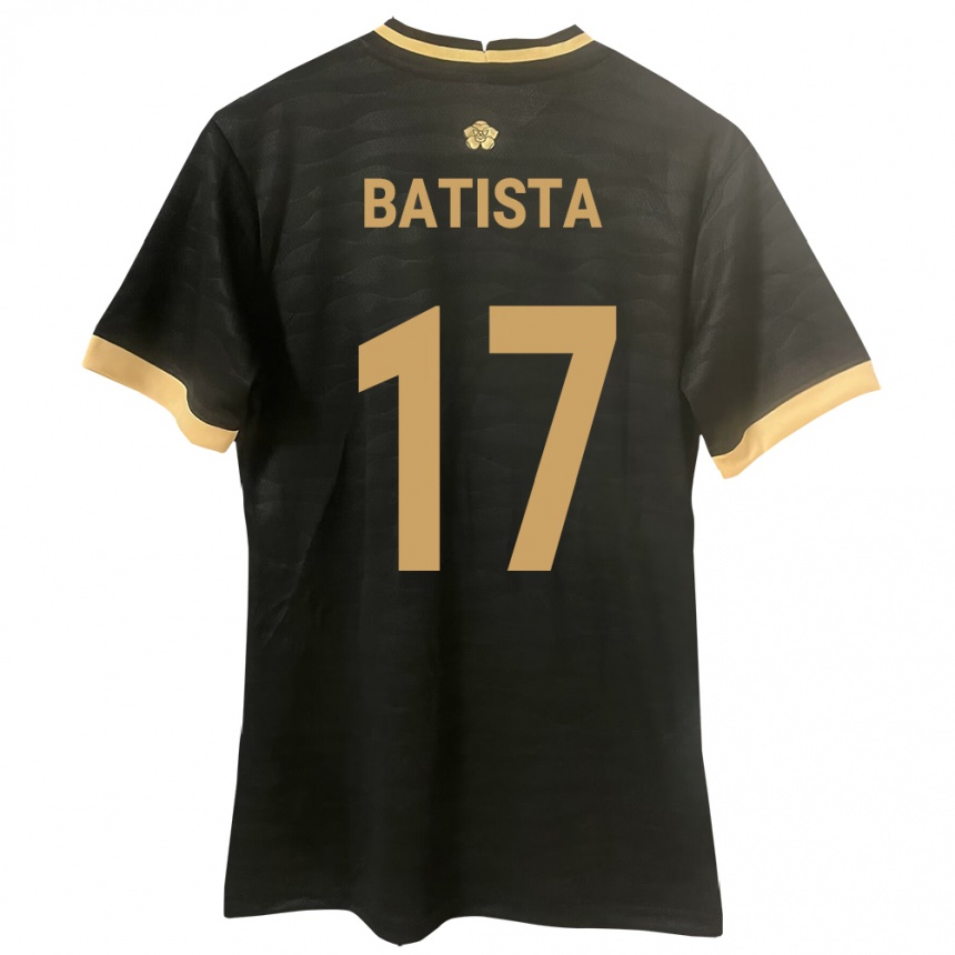 Niño Fútbol Camiseta Panamá Laurie Batista #17 Negro 2ª Equipación 24-26 México