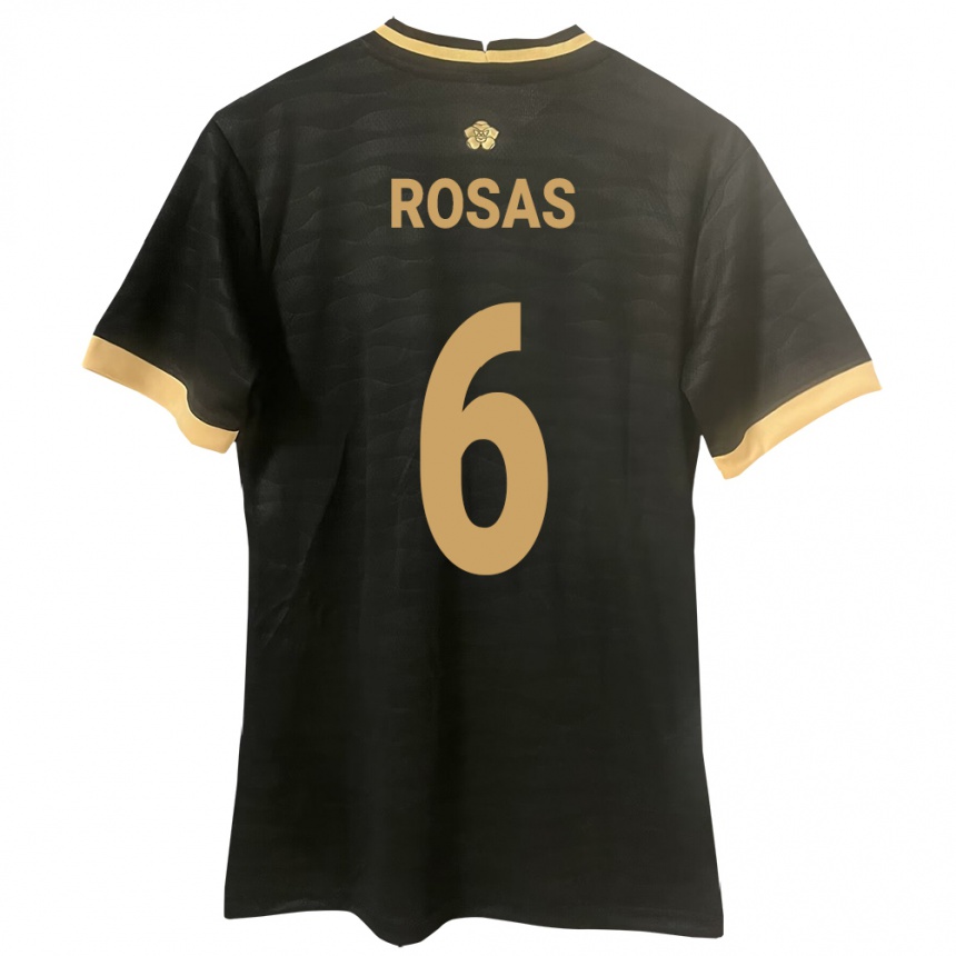 Niño Fútbol Camiseta Panamá Meredith Rosas #6 Negro 2ª Equipación 24-26 México
