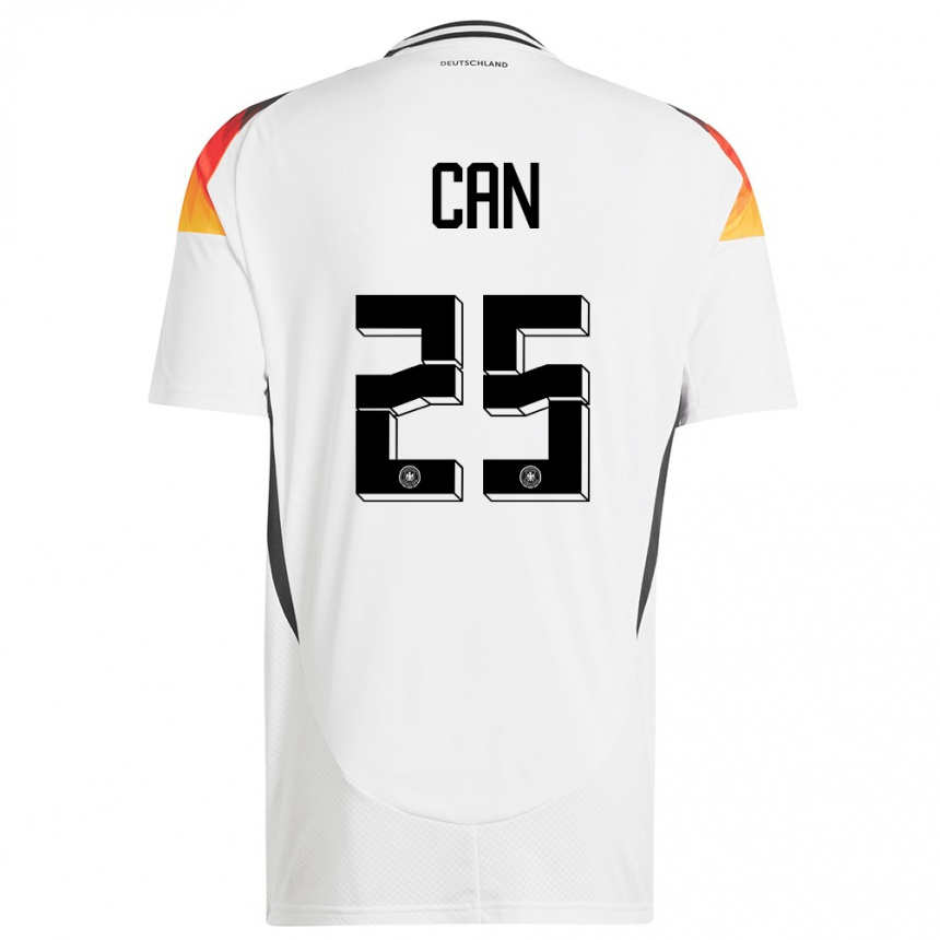 Hombre Fútbol Camiseta Alemania Emre Can #25 Blanco 1ª Equipación 24-26 México