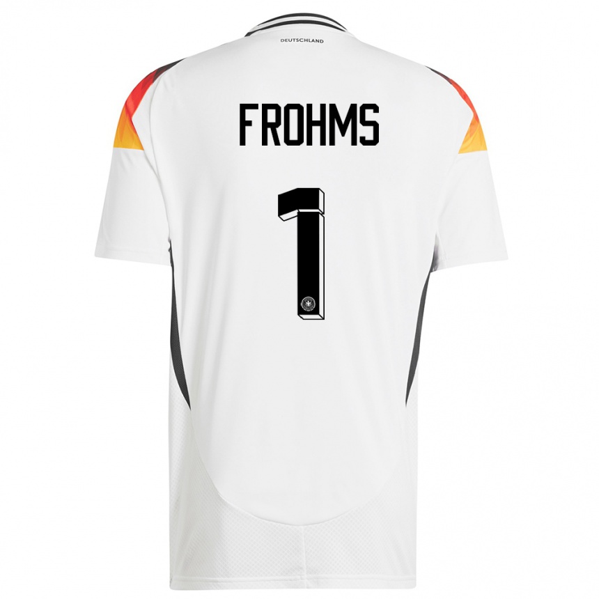 Hombre Fútbol Camiseta Alemania Merle Frohms #1 Blanco 1ª Equipación 24-26 México