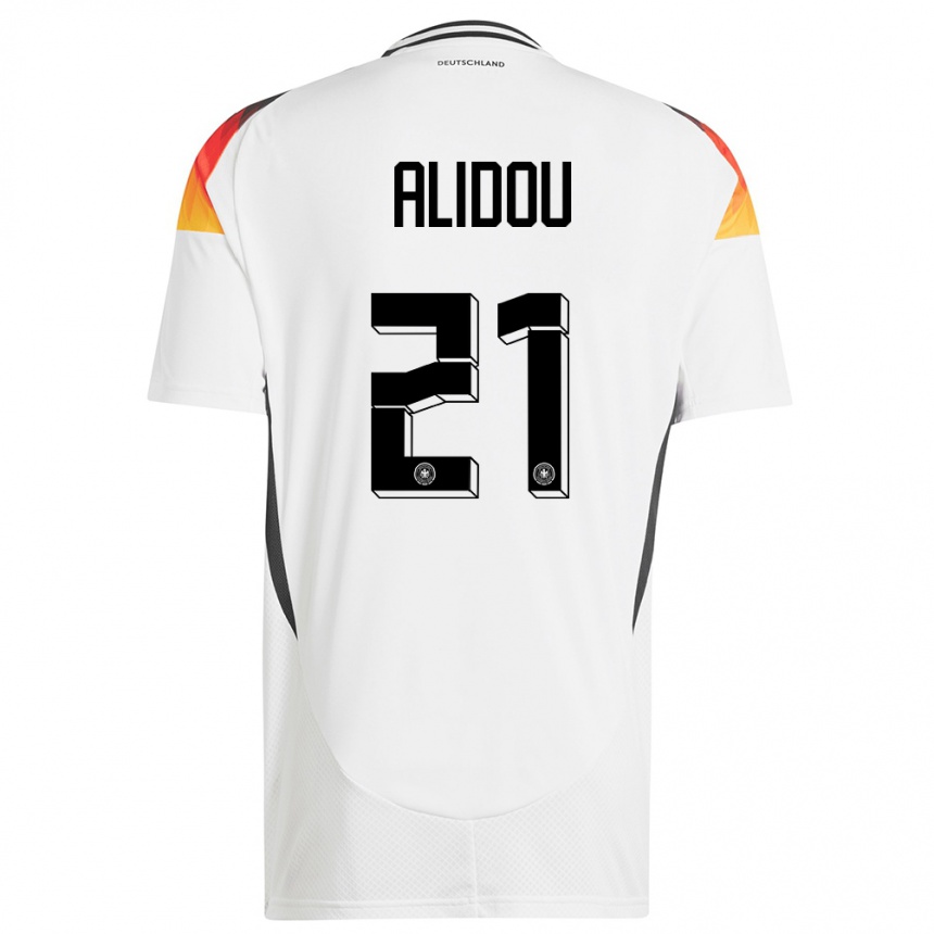 Hombre Fútbol Camiseta Alemania Faride Alidou #21 Blanco 1ª Equipación 24-26 México