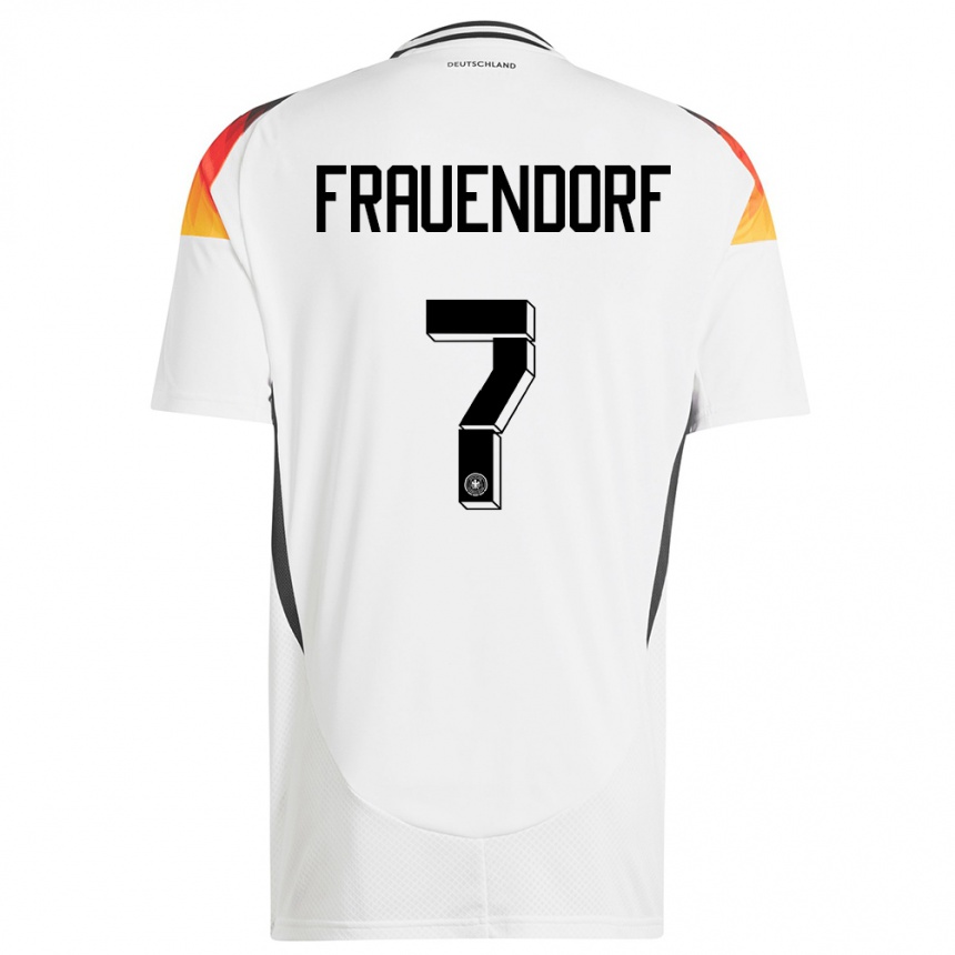 Hombre Fútbol Camiseta Alemania Melkamu Frauendorf #7 Blanco 1ª Equipación 24-26 México