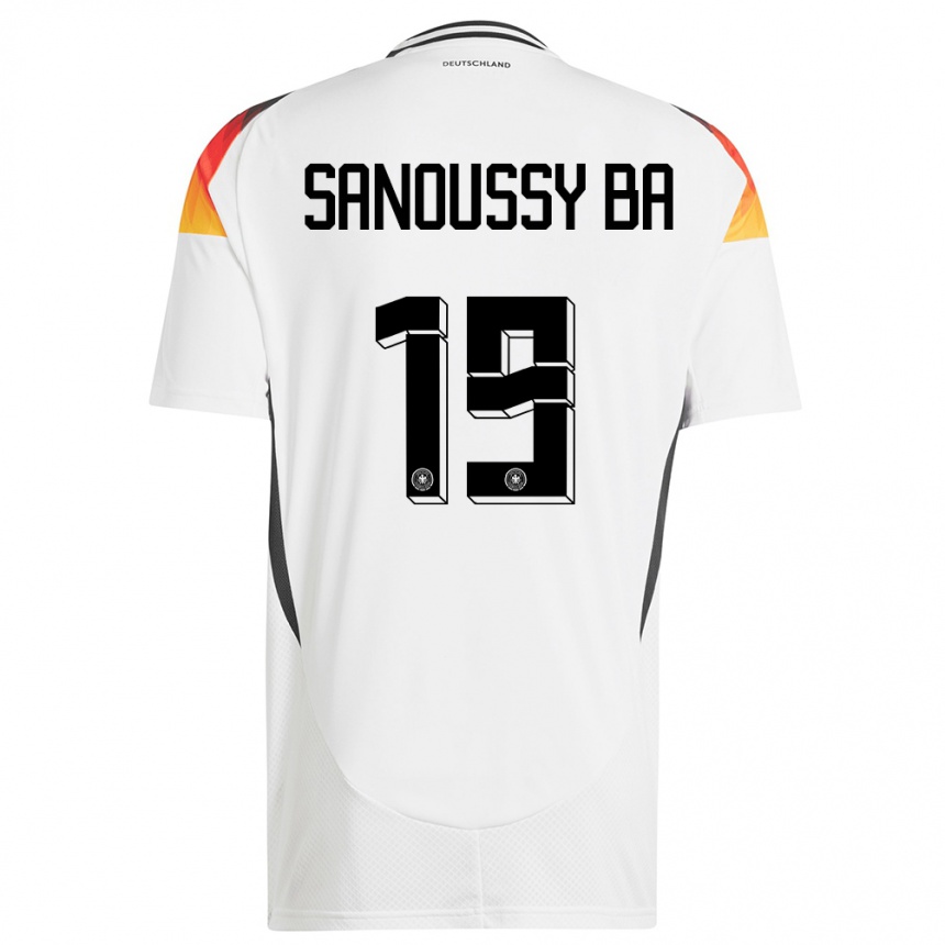 Hombre Fútbol Camiseta Alemania Sanoussy Ba #19 Blanco 1ª Equipación 24-26 México