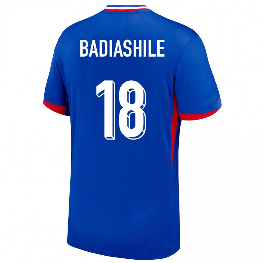 Hombre Fútbol Camiseta Francia Benoit Badiashile #18 Azul 1ª Equipación 24-26 México