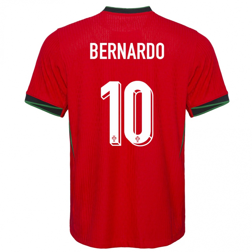 Hombre Fútbol Camiseta Portugal Bernardo Silva #10 Rojo 1ª Equipación 24-26 México