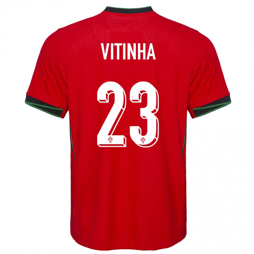 Hombre Fútbol Camiseta Portugal Vitinha #23 Rojo 1ª Equipación 24-26 México