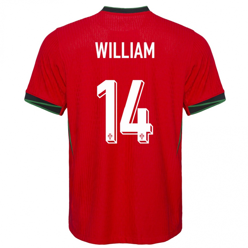 Hombre Fútbol Camiseta Portugal William Carvalho #14 Rojo 1ª Equipación 24-26 México