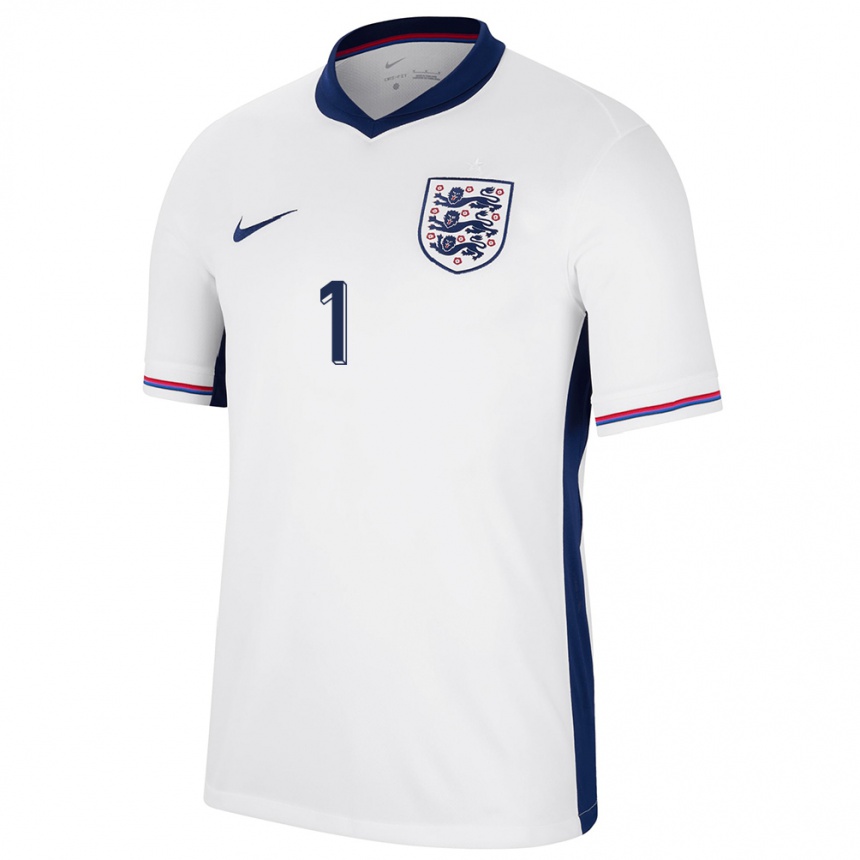 Hombre Fútbol Camiseta Inglaterra Nick Pope #1 Blanco 1ª Equipación 24-26 México