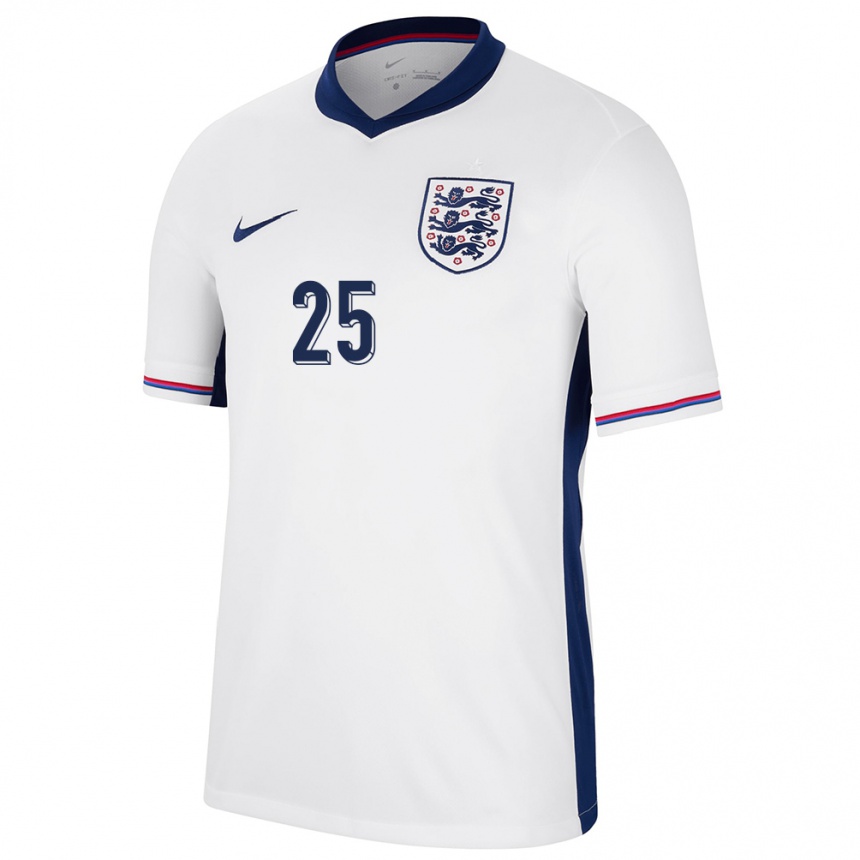 Hombre Fútbol Camiseta Inglaterra Adam Wharton #25 Blanco 1ª Equipación 24-26 México