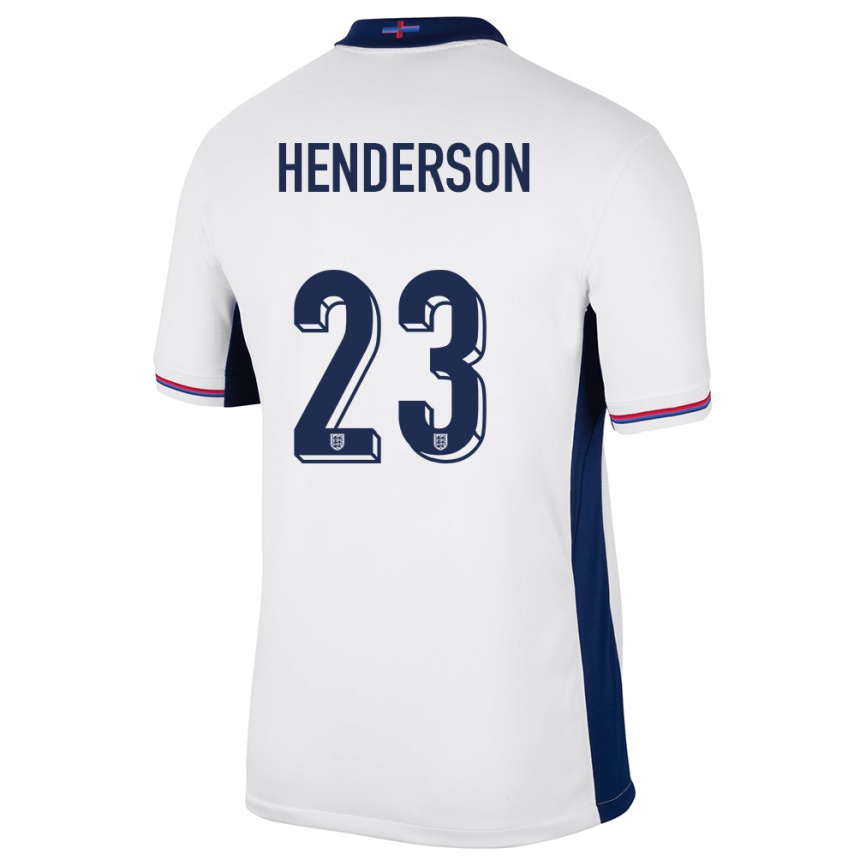 Hombre Fútbol Camiseta Inglaterra Dean Henderson #23 Blanco 1ª Equipación 24-26 México