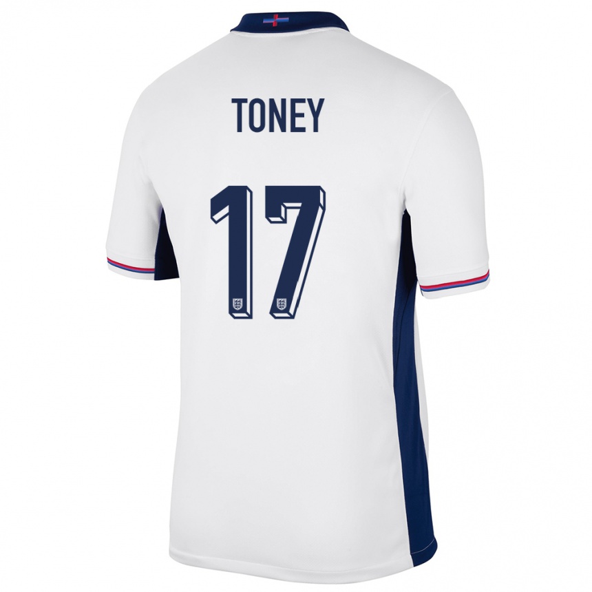 Hombre Fútbol Camiseta Inglaterra Ivan Toney #17 Blanco 1ª Equipación 24-26 México