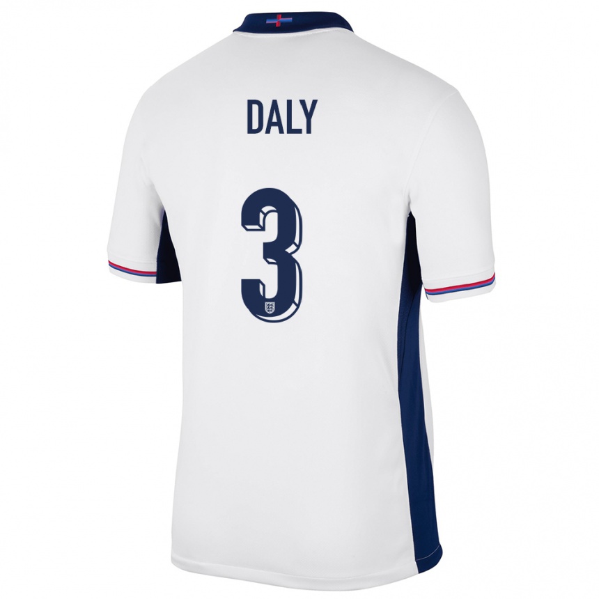 Hombre Fútbol Camiseta Inglaterra Rachel Daly #3 Blanco 1ª Equipación 24-26 México