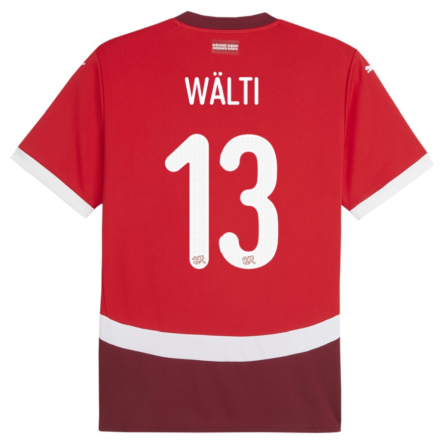 Hombre Fútbol Camiseta Suiza Lia Walti #13 Rojo 1ª Equipación 24-26 México