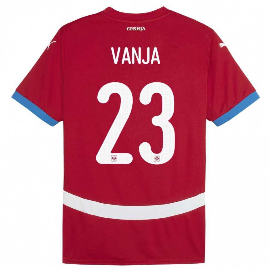 Hombre Fútbol Camiseta Serbia Vanja Milinkovic-Savic #23 Rojo 1ª Equipación 24-26 México