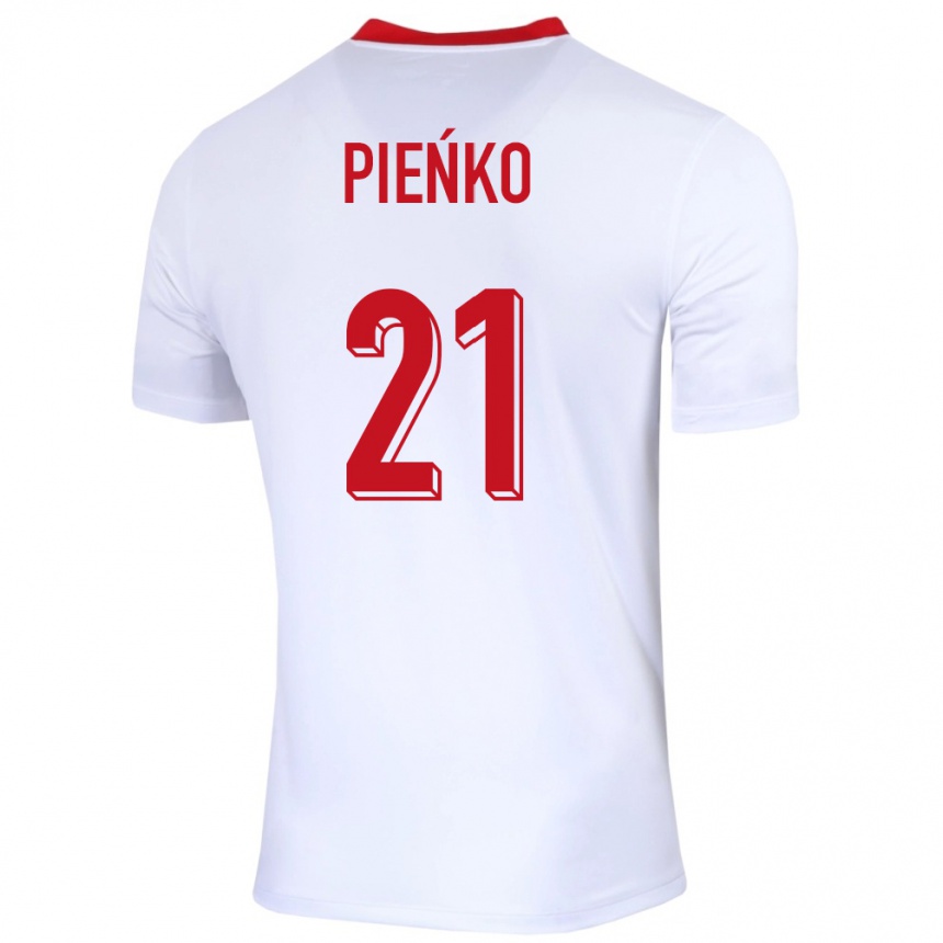 Hombre Fútbol Camiseta Polonia Tomasz Pienko #21 Blanco 1ª Equipación 24-26 México