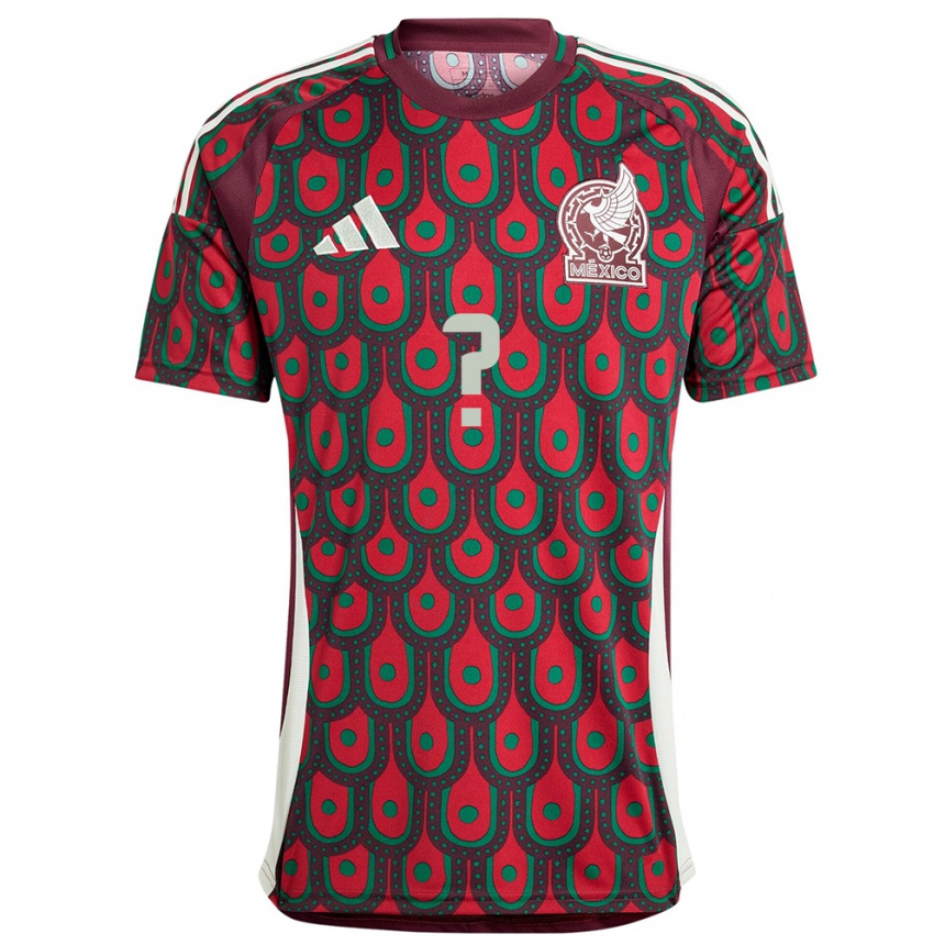 Hombre Fútbol Camiseta México Su Nombre #0 Granate 1ª Equipación 24-26 México