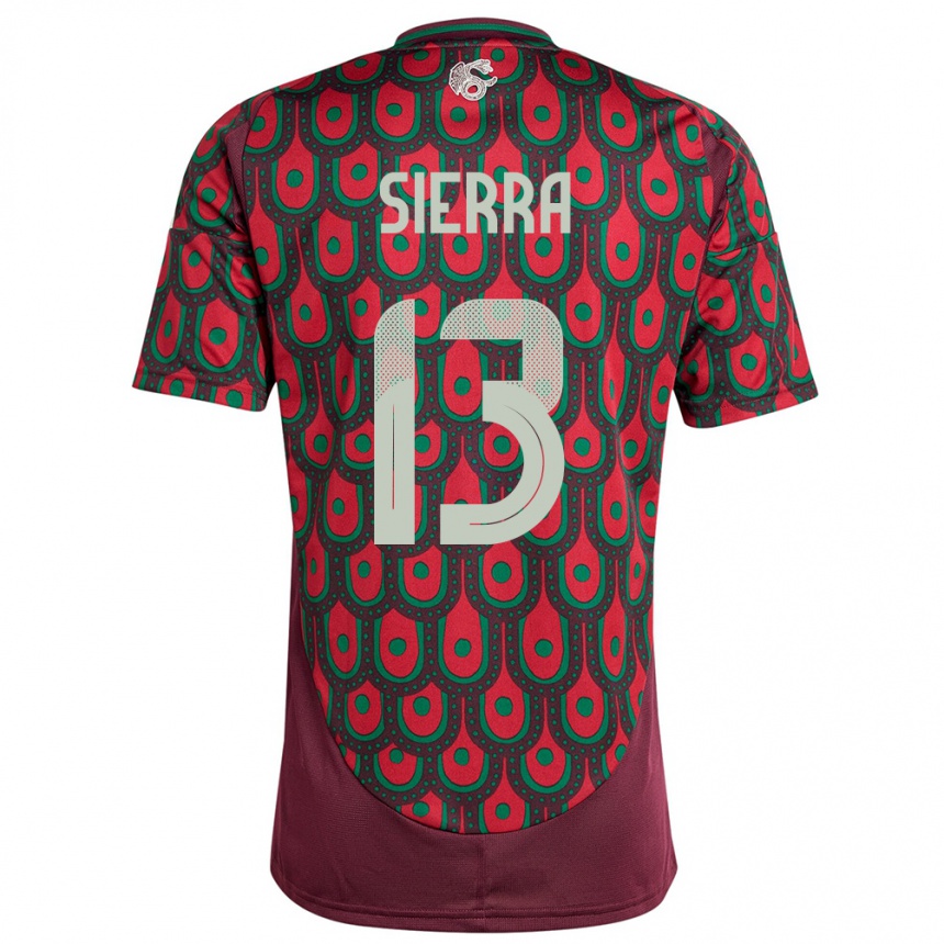 Hombre Fútbol Camiseta México Bianca Sierra #13 Granate 1ª Equipación 24-26 México