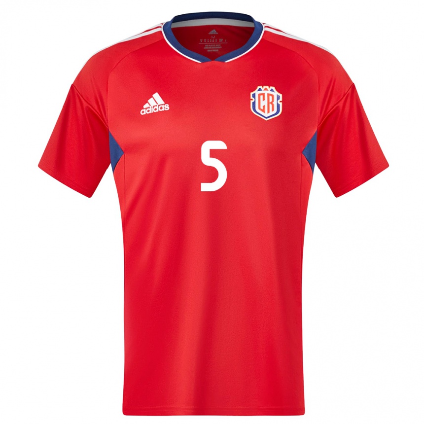 Hombre Fútbol Camiseta Costa Rica Santiago Van Der Putten #5 Rojo 1ª Equipación 24-26 México