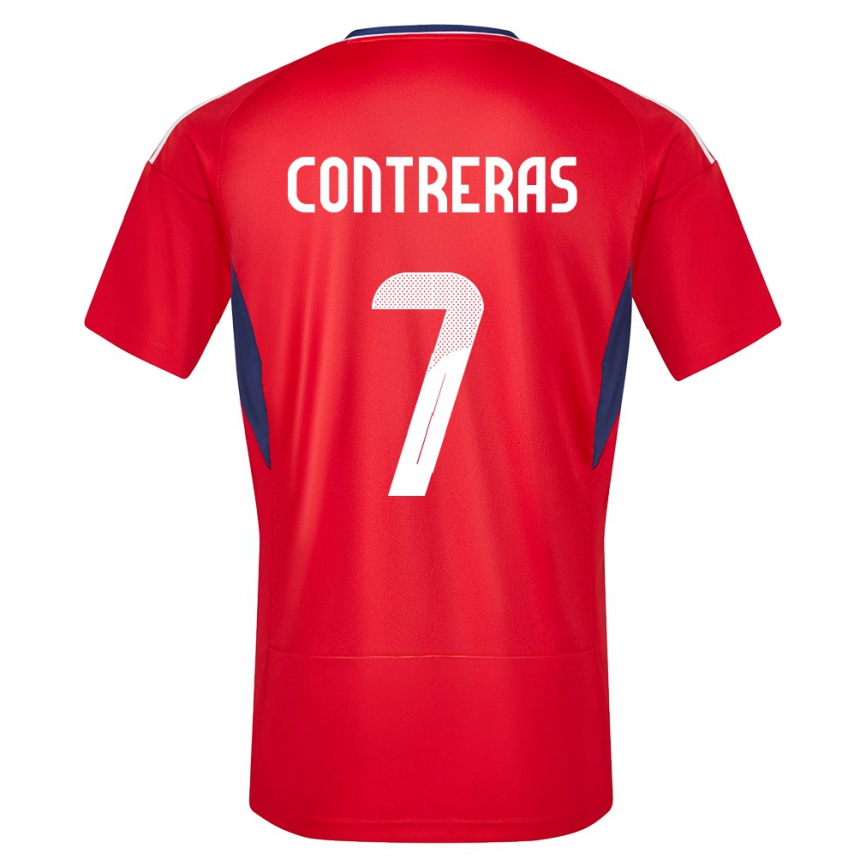 Hombre Fútbol Camiseta Costa Rica Anthony Contreras #7 Rojo 1ª Equipación 24-26 México