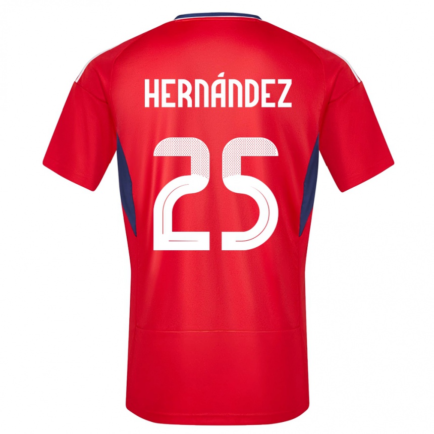 Hombre Fútbol Camiseta Costa Rica Anthony Hernandez #25 Rojo 1ª Equipación 24-26 México