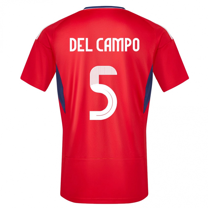 Hombre Fútbol Camiseta Costa Rica Valeria Del Campo #5 Rojo 1ª Equipación 24-26 México