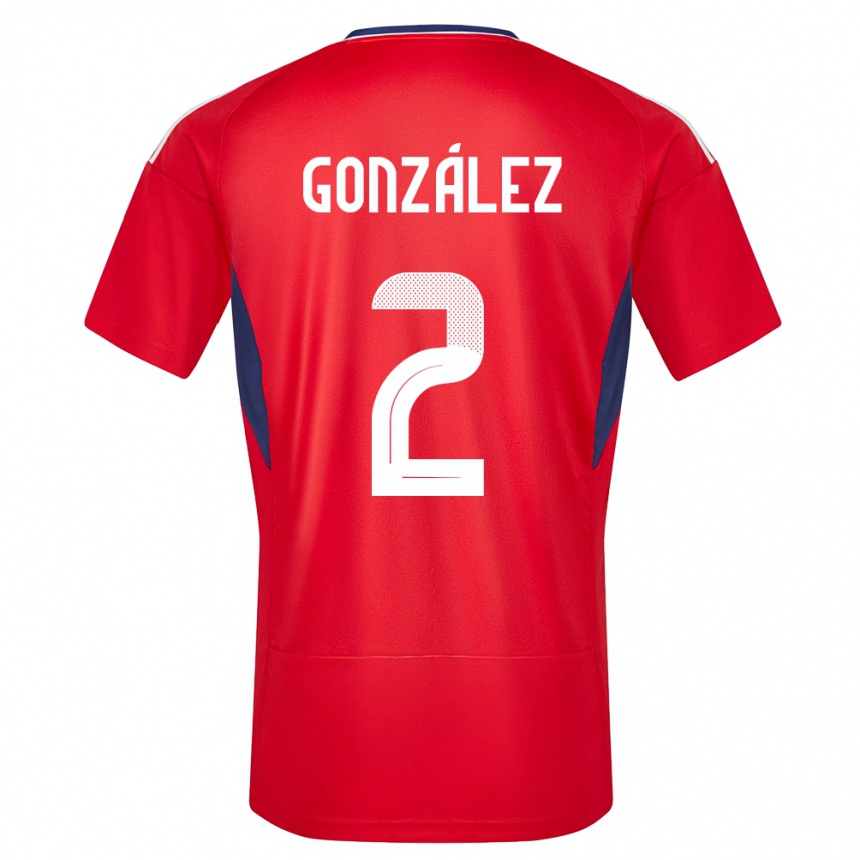 Hombre Fútbol Camiseta Costa Rica Julian Gonzalez #2 Rojo 1ª Equipación 24-26 México