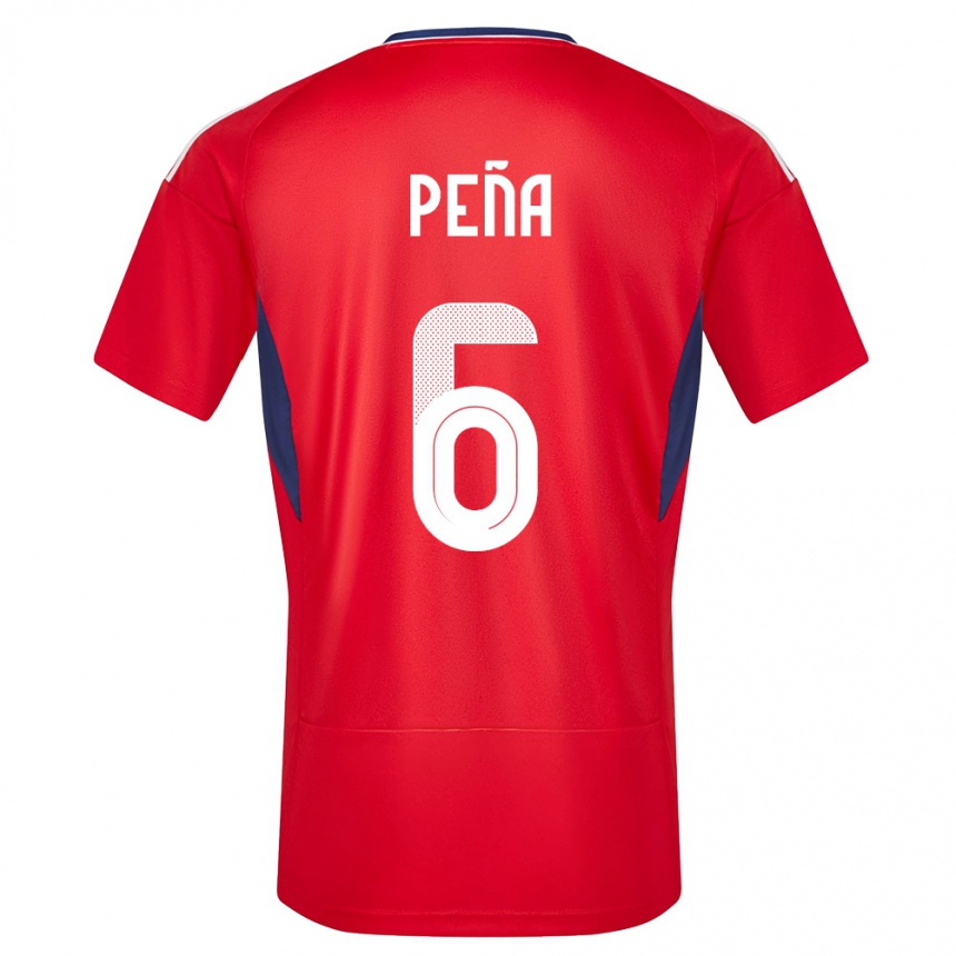 Hombre Fútbol Camiseta Costa Rica Ricardo Pena #6 Rojo 1ª Equipación 24-26 México