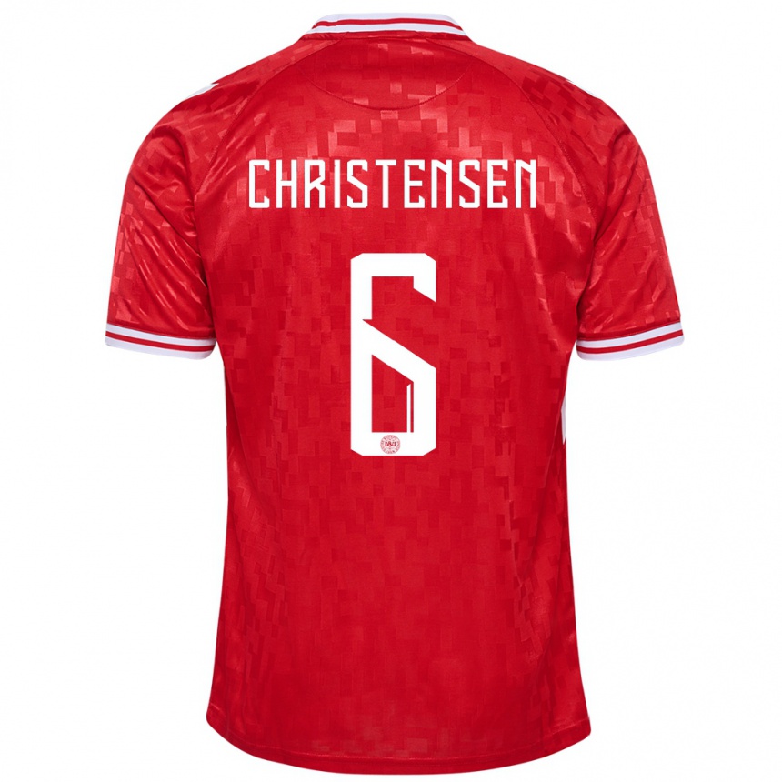 Hombre Fútbol Camiseta Dinamarca Andreas Christensen #6 Rojo 1ª Equipación 24-26 México