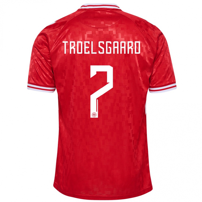 Hombre Fútbol Camiseta Dinamarca Sanne Troelsgaard #7 Rojo 1ª Equipación 24-26 México