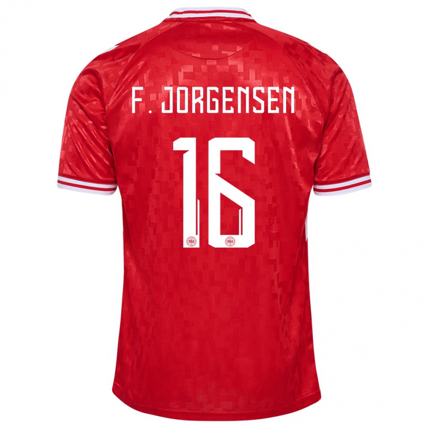 Hombre Fútbol Camiseta Dinamarca Filip Jorgensen #16 Rojo 1ª Equipación 24-26 México