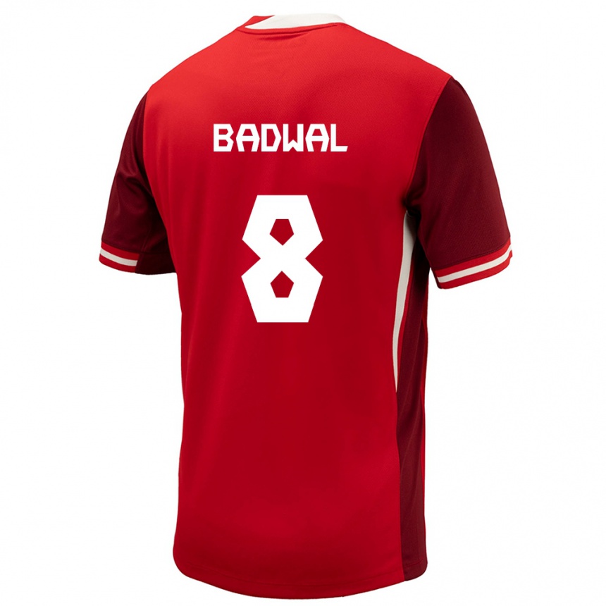 Hombre Fútbol Camiseta Canadá Jeevan Badwal #8 Rojo 1ª Equipación 24-26 México