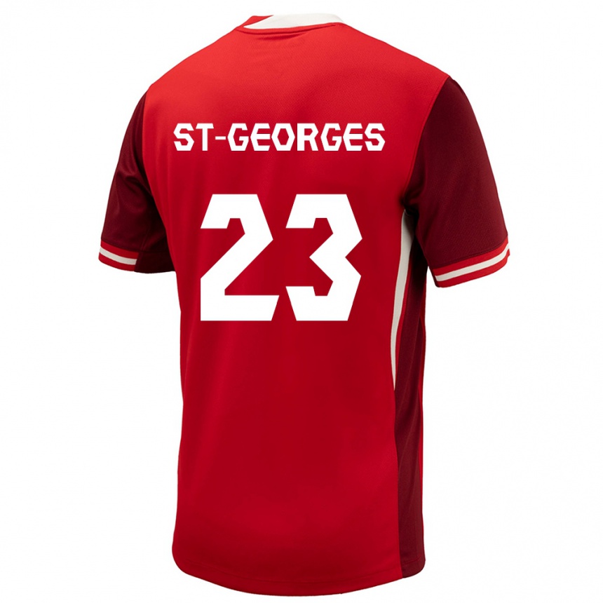 Hombre Fútbol Camiseta Canadá Bianca St Georges #23 Rojo 1ª Equipación 24-26 México