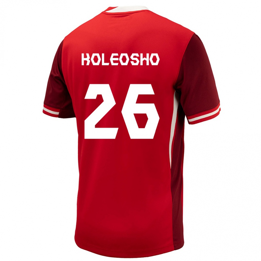 Hombre Fútbol Camiseta Canadá Luca Koleosho #26 Rojo 1ª Equipación 24-26 México