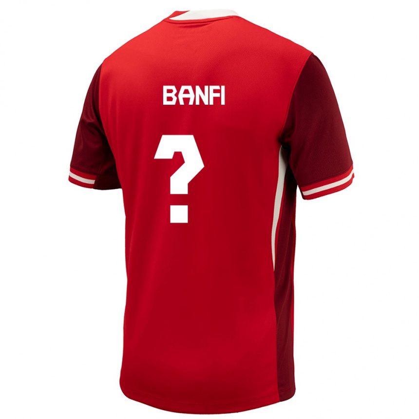 Hombre Fútbol Camiseta Canadá Samuel Banfi #0 Rojo 1ª Equipación 24-26 México