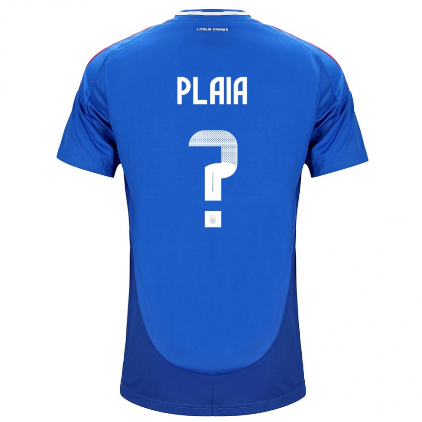 Hombre Fútbol Camiseta Italia Matteo Plaia #0 Azul 1ª Equipación 24-26 México