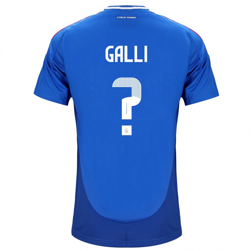 Hombre Fútbol Camiseta Italia Aurora Galli #0 Azul 1ª Equipación 24-26 México