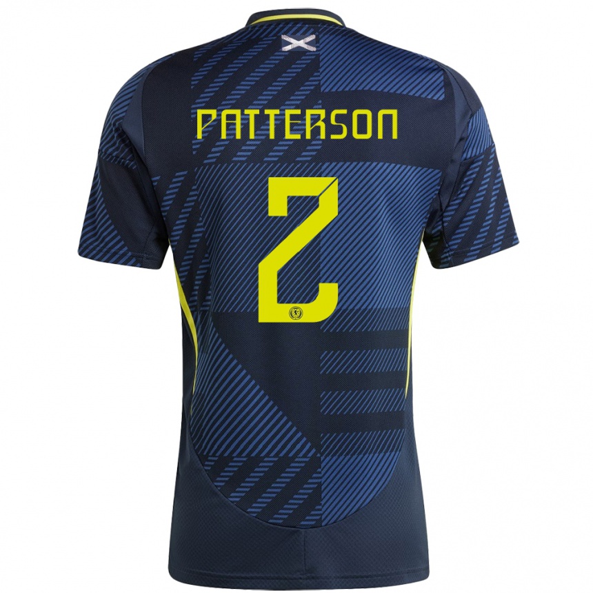 Hombre Fútbol Camiseta Escocia Nathan Patterson #2 Azul Oscuro 1ª Equipación 24-26 México