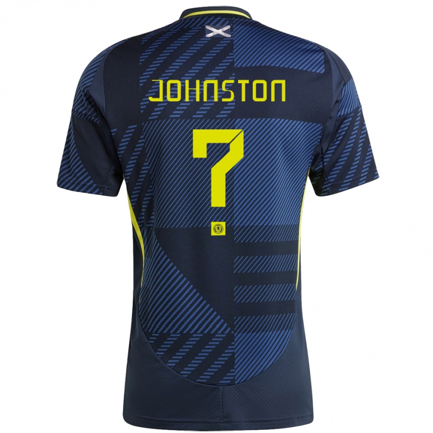 Hombre Fútbol Camiseta Escocia Max Johnston #0 Azul Oscuro 1ª Equipación 24-26 México