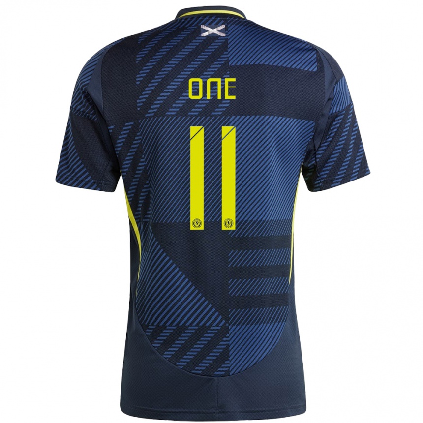 Hombre Fútbol Camiseta Escocia Ryan Oné #11 Azul Oscuro 1ª Equipación 24-26 México