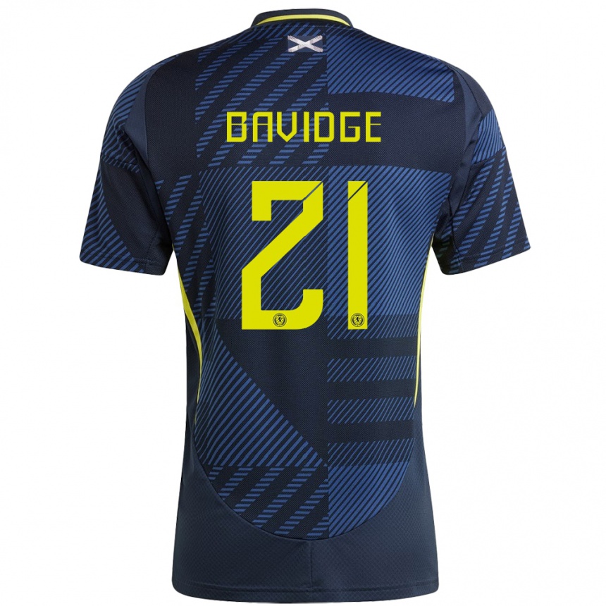 Hombre Fútbol Camiseta Escocia Alfie Bavidge #21 Azul Oscuro 1ª Equipación 24-26 México