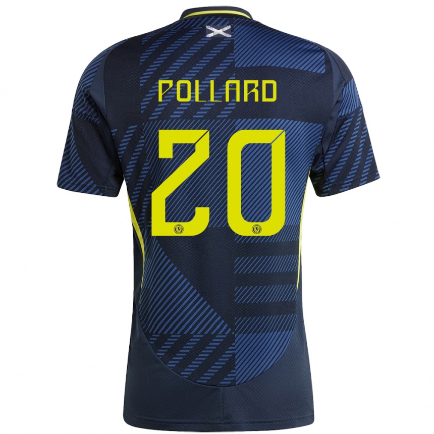 Hombre Fútbol Camiseta Escocia Lancelot Pollard #20 Azul Oscuro 1ª Equipación 24-26 México