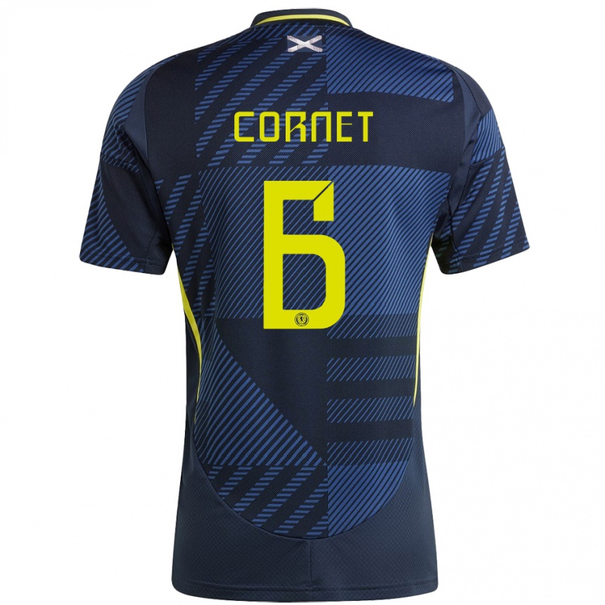 Hombre Fútbol Camiseta Escocia Chelsea Cornet #6 Azul Oscuro 1ª Equipación 24-26 México