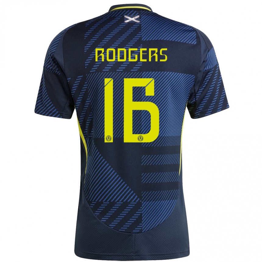 Hombre Fútbol Camiseta Escocia Amy Rodgers #16 Azul Oscuro 1ª Equipación 24-26 México